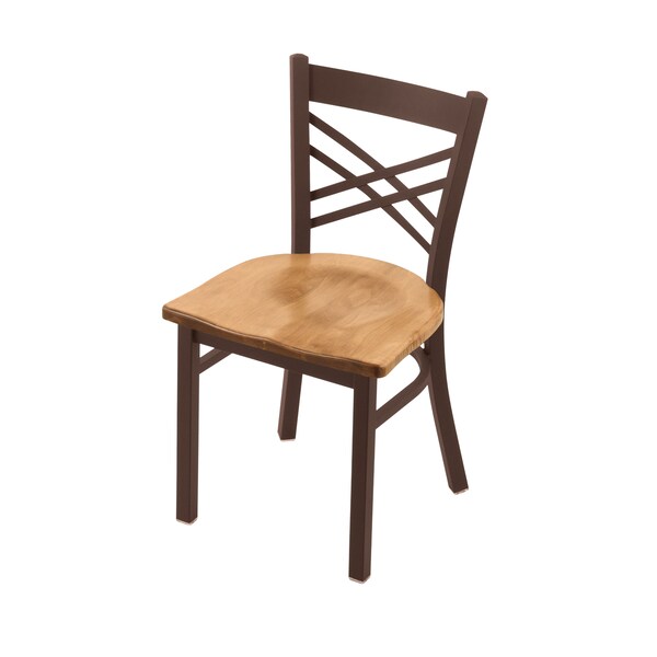 620 Catalina 18" Chair with Bronze Finish and Medium Maple Seat